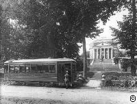 Trolley in front of Rotunda